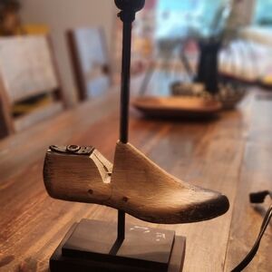 Vintage Wooden Shoe Lamp